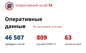 В Новосибирской области за сутки подтверждено 63 случая коронавируса