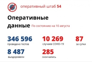 За сутки в Новосибирской области выявили еще 87 случаев COVID-19