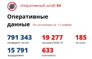 Еще 185 случаев заражения коронавирусом подтверждено в Новосибирской области за сутки