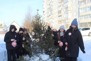 Искитимцы приняли участие в городской акции «Юнармейская елка»
