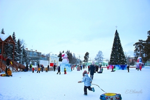Новогодние игры для малышей проводят в центральном парке Искитима