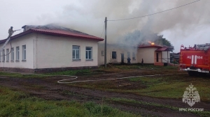 В Шибково два часа тушили здание местной администрации